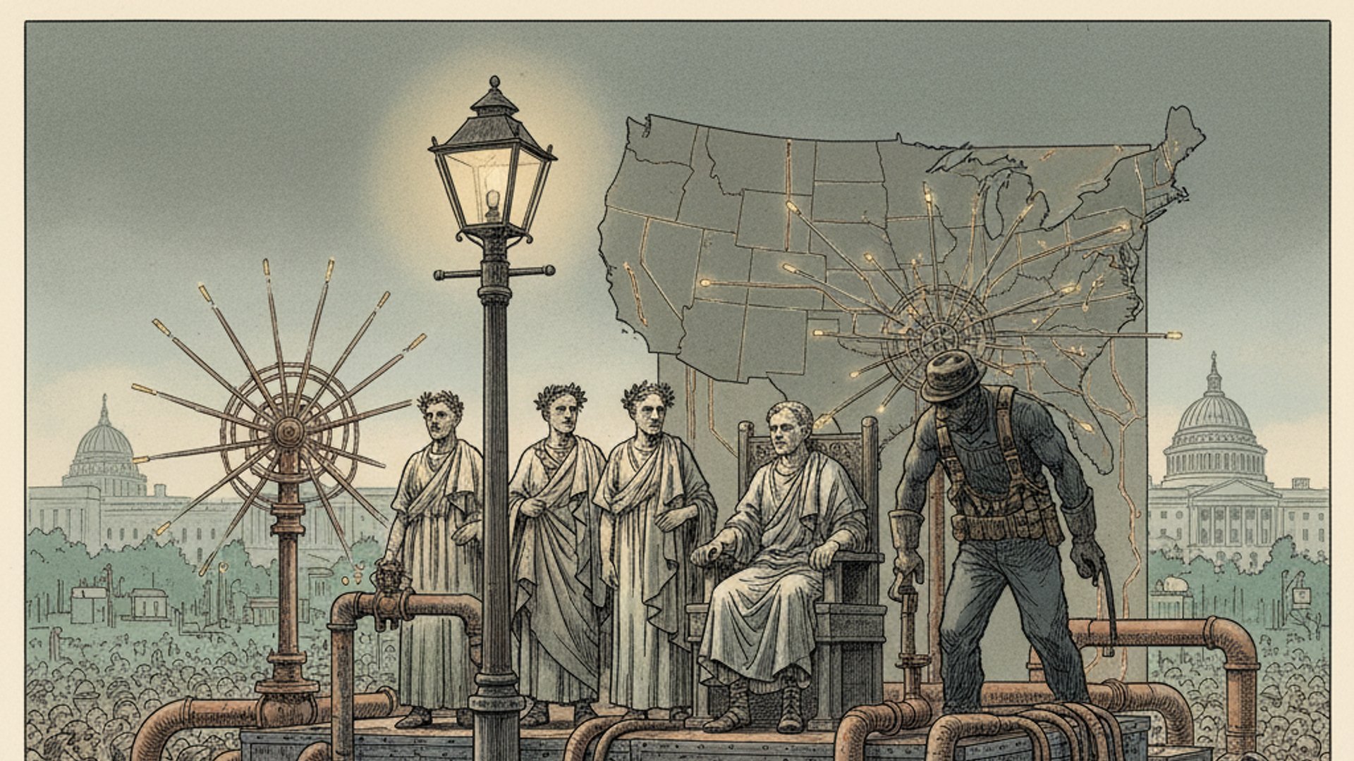 Chess board with scattered pieces representing Western alliance fragmentation, with Putin's rook standing amid the wreckage